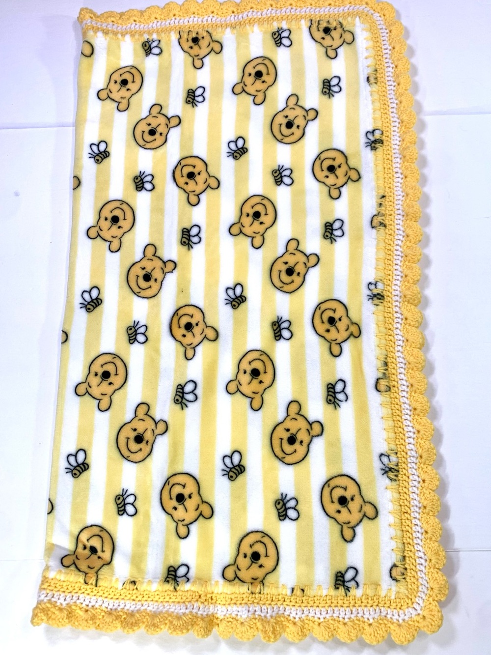 Disney Winnie the Pooh and Bees Crocheted Baby Blanket & Plush Set - Picture 5 of 11